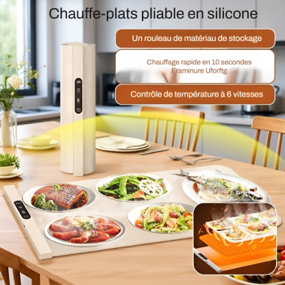 Planche chauffante pliable en silicone