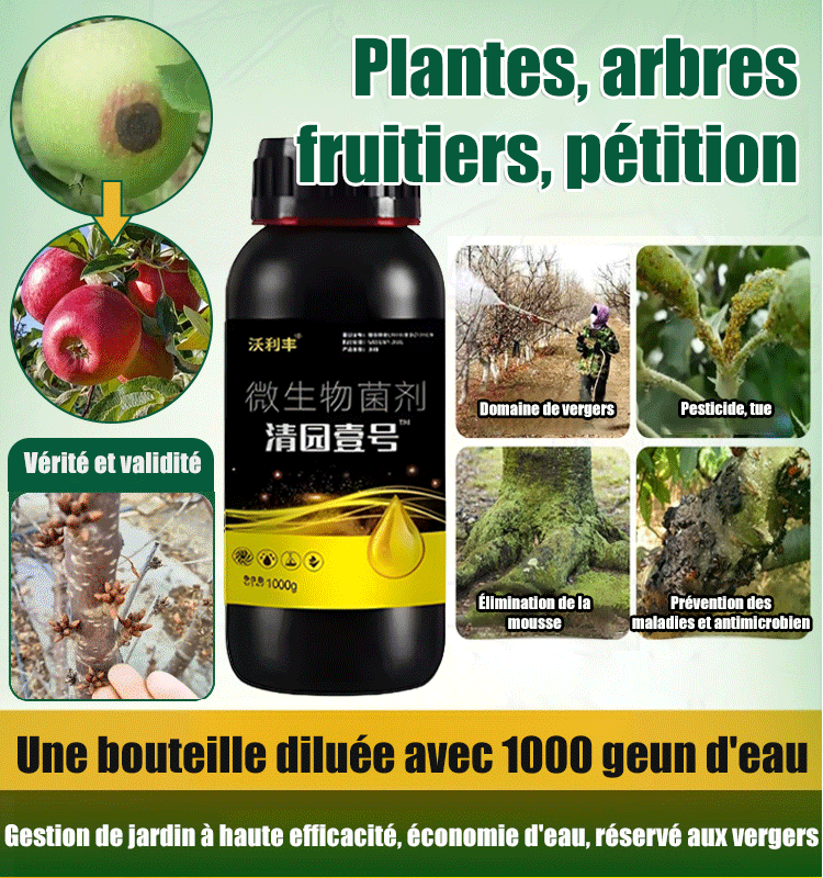 Concentré de protection végétale biologique professionnel | 1000 g pour 1000 L de protection | 100 % respectueux des abeilles