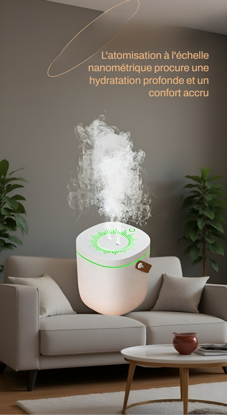 Humidificateur à double buse pour une hydratation rapide de l'air