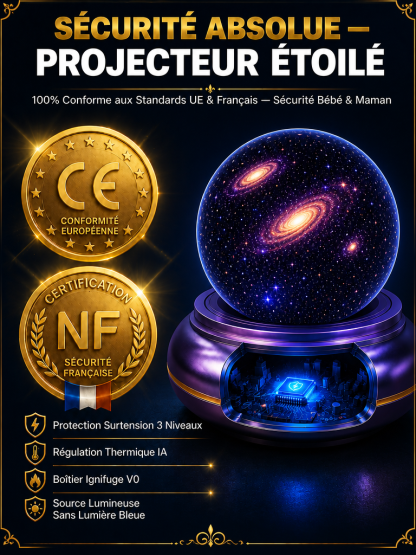 Projecteur Holographique 5D 4K | Ciel Étoilé et Océan 360° | Ambiance Maison Voiture | 100% Sûr