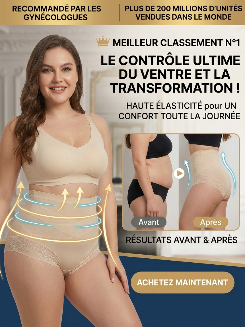 【Recommandé par les Gynécologues】Culotte Gainante Invisible Ventre Plat ❤️