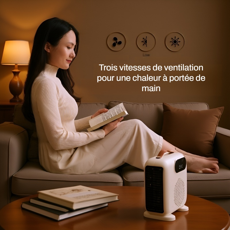 Radiateur soufflant silencieux et économe en énergie