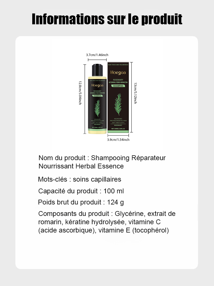 🌿 Croissance capillaire extrême grâce au romarin et à la kératine : résultats visibles en seulement 2 semaines.