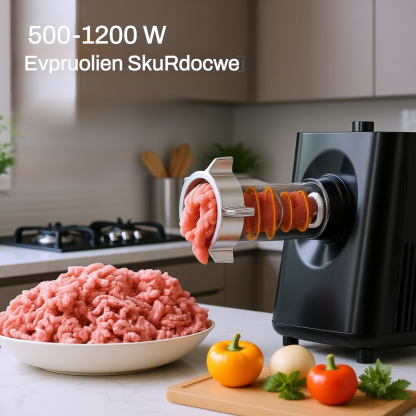 Hachoir à viande électrique et machine à saucisses en acier inoxydable pour usage domestique