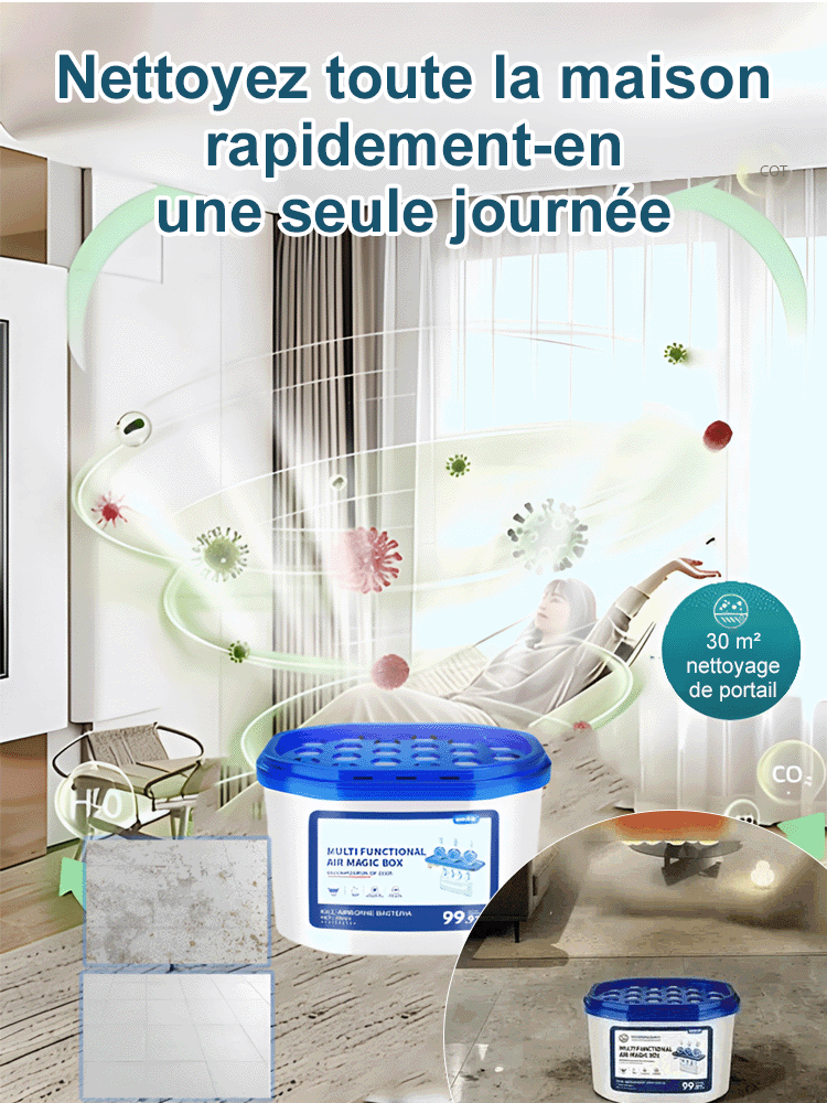 【Capture 99,99 % de la poussière et des poils】Boîte à poussière multifonctionnelle et sans entretien