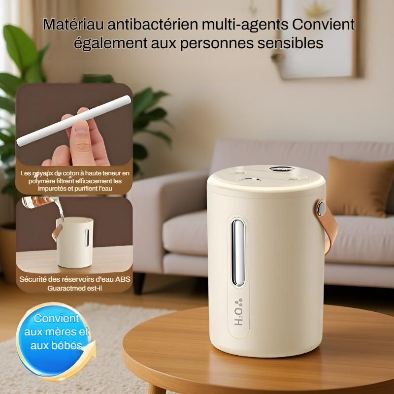 Humidificateur à grande capacité à double pulvérisation et large angle