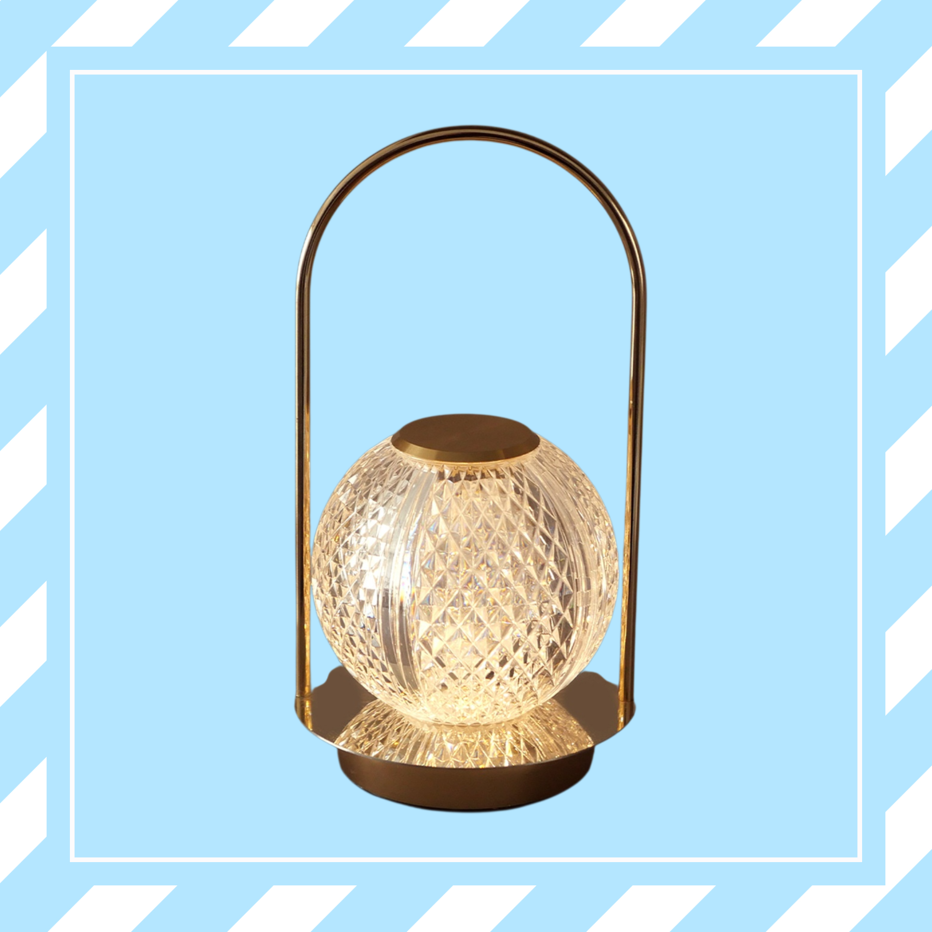 Lampe de chevet portable en métal avec recharge USB pour chambre
