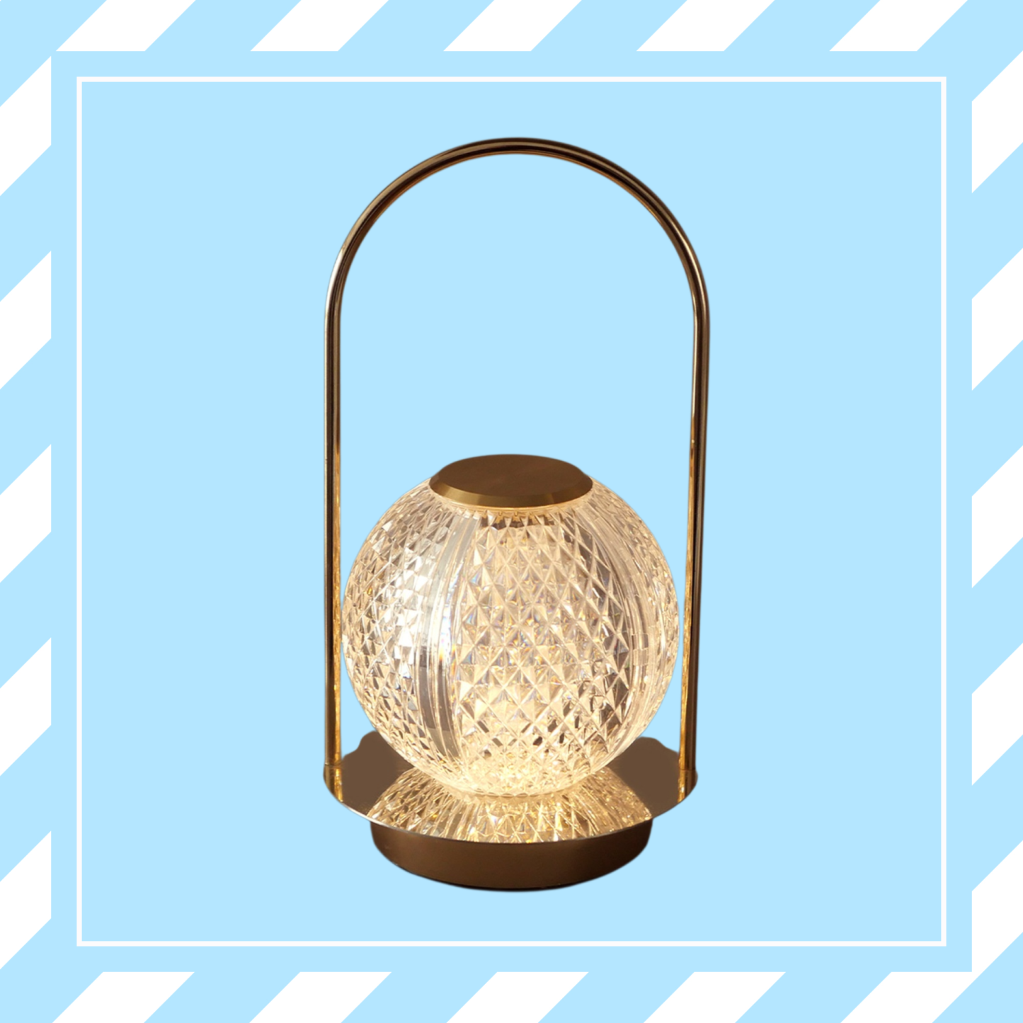 Lampe de chevet portable en métal avec recharge USB pour chambre