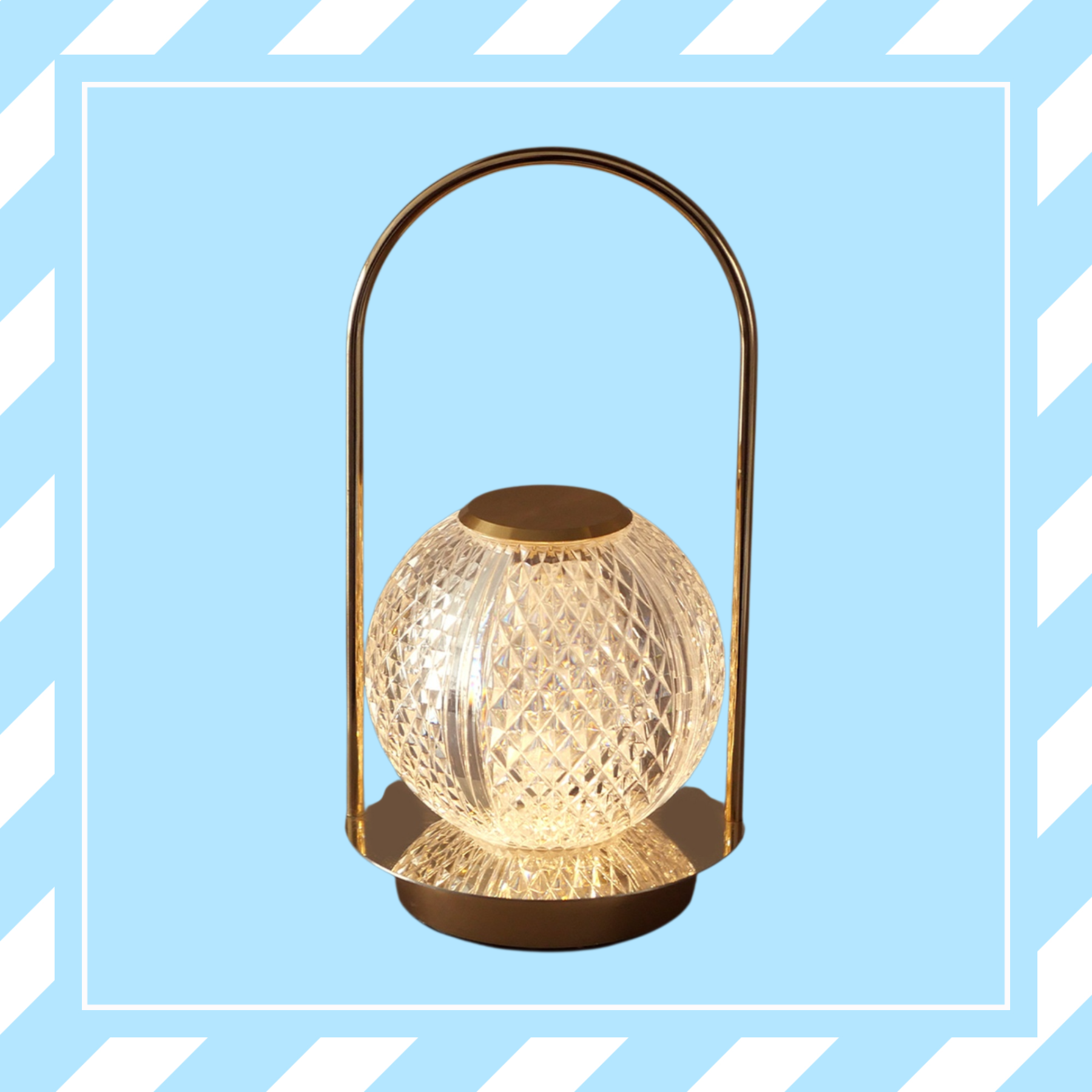 Lampe de chevet portable en métal avec recharge USB pour chambre