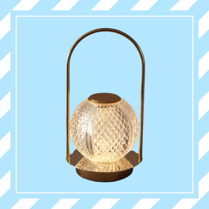 Lampe de chevet portable en métal avec recharge USB pour chambre