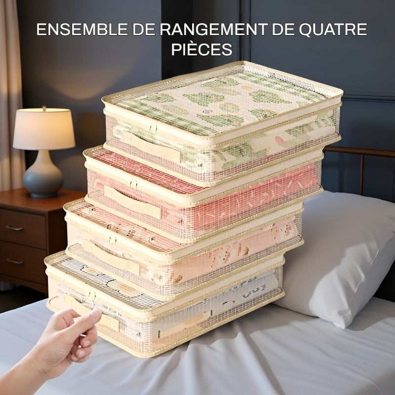 Lot de 4 housses de rangement pour vêtements, protection contre la poussière et la moisissure