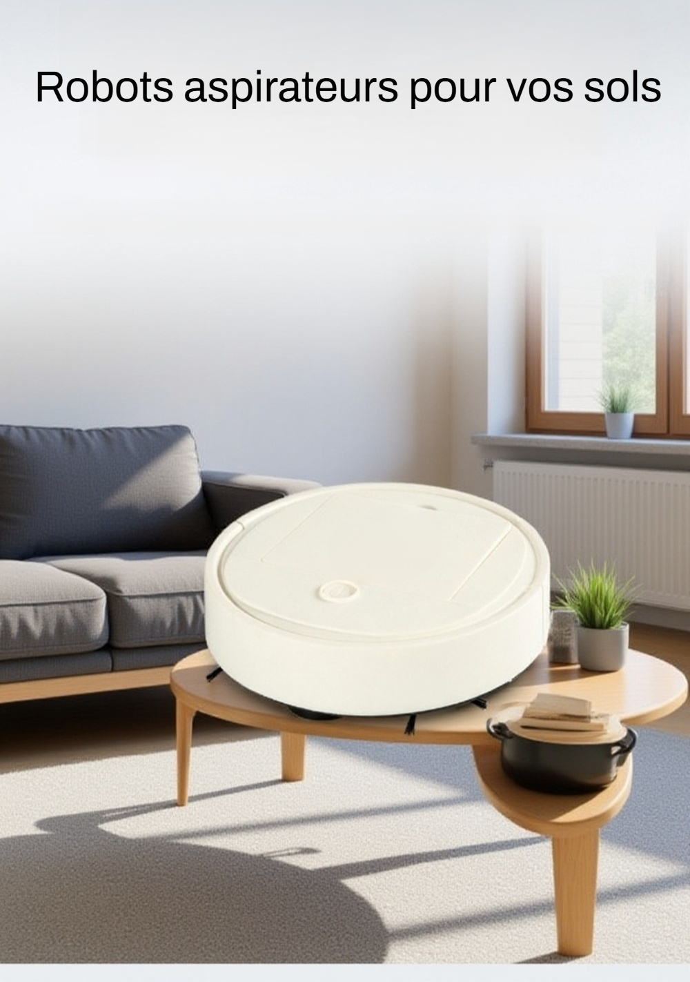 Robot aspirateur intelligent autonome sur sol