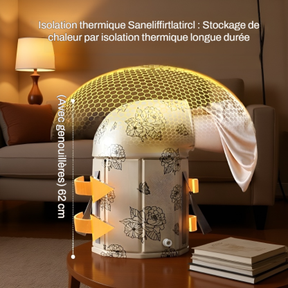 Seau de bain de pieds pliable et isolant