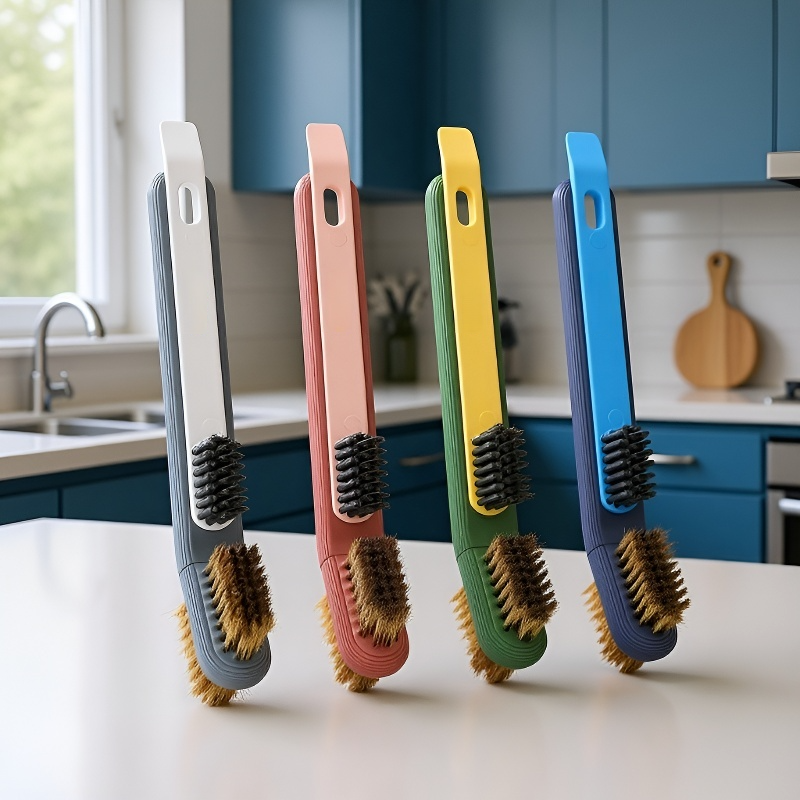 Brosse de nettoyage 3-en-1 pour cuisine avec spatule