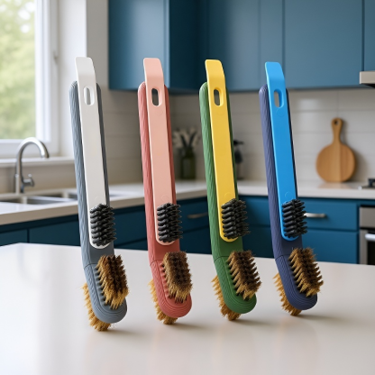 Brosse de nettoyage 3-en-1 pour cuisine avec spatule