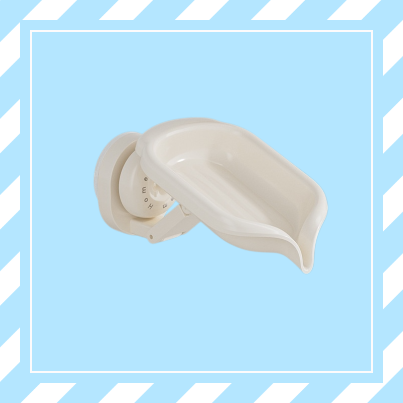 Boîte à savon avec ventouse multifonction, égouttoir pour lavabo, fixation sans perçage
