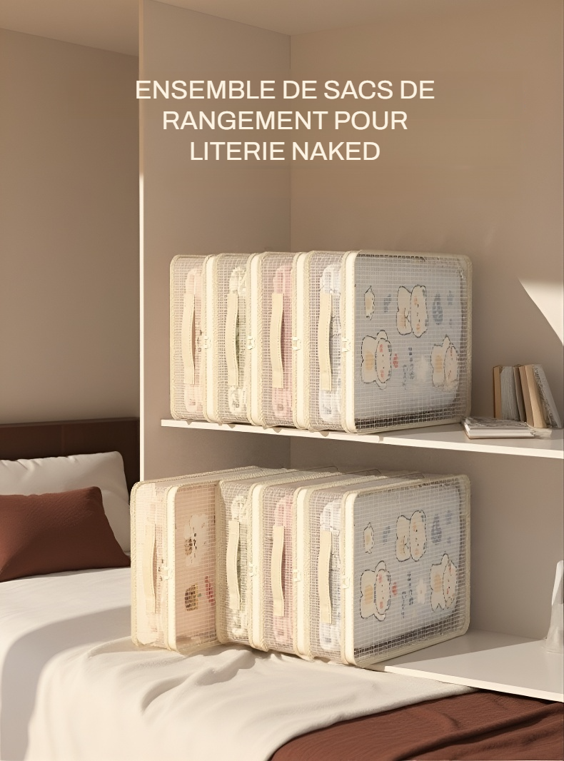 Rangement optimisé avec housses anti-poussière