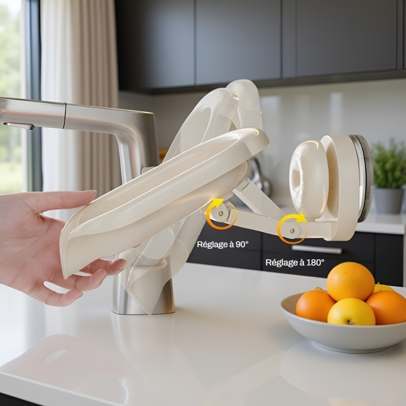 Boîte à savon avec ventouse multifonction, égouttoir pour lavabo, fixation sans perçage
