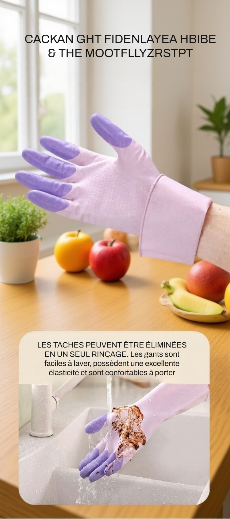 Gants résistants à l'eau pour tâches ménagères
