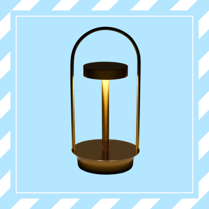 Lampe de chevet portable en métal avec recharge USB pour chambre