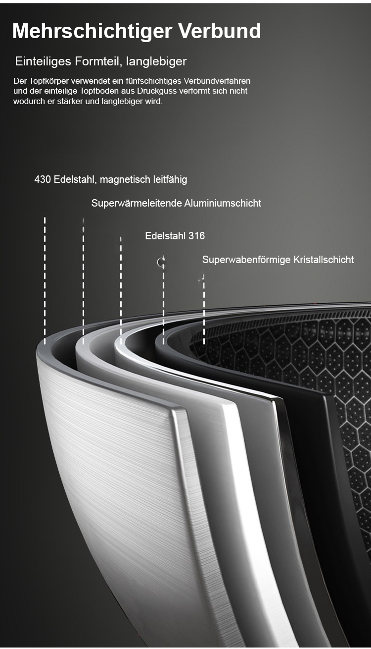 Gesunde Zubereitung in einer beschichtungsfreien Edelstahlpfanne