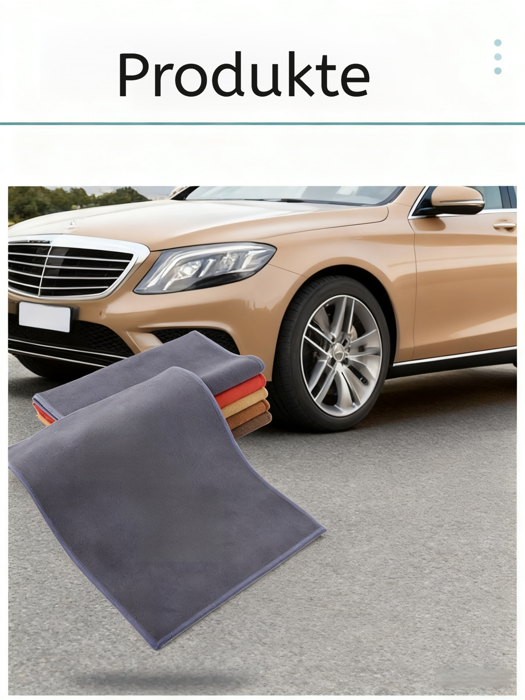 Wildleder Mikrofaser Autotuch in der Anwendung