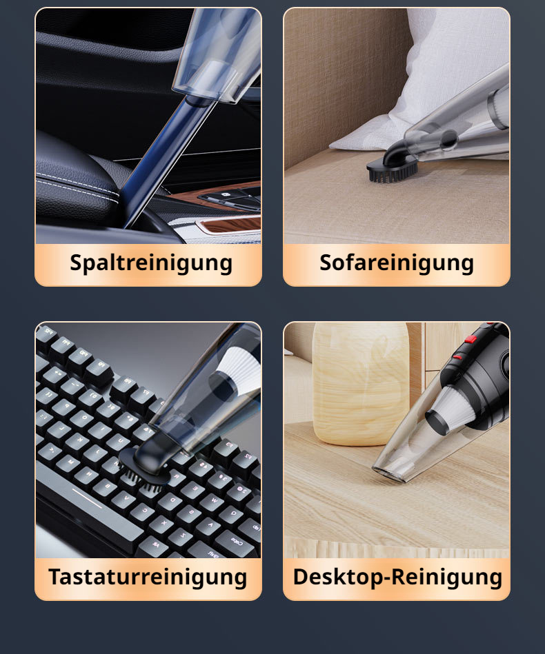 Praktische Anwendung des Auto-Trockensaugers