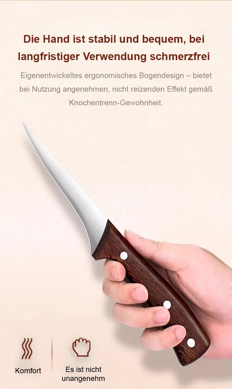 Leichtes und präzises Entbeinen mit deutschem Ausbeinmesser