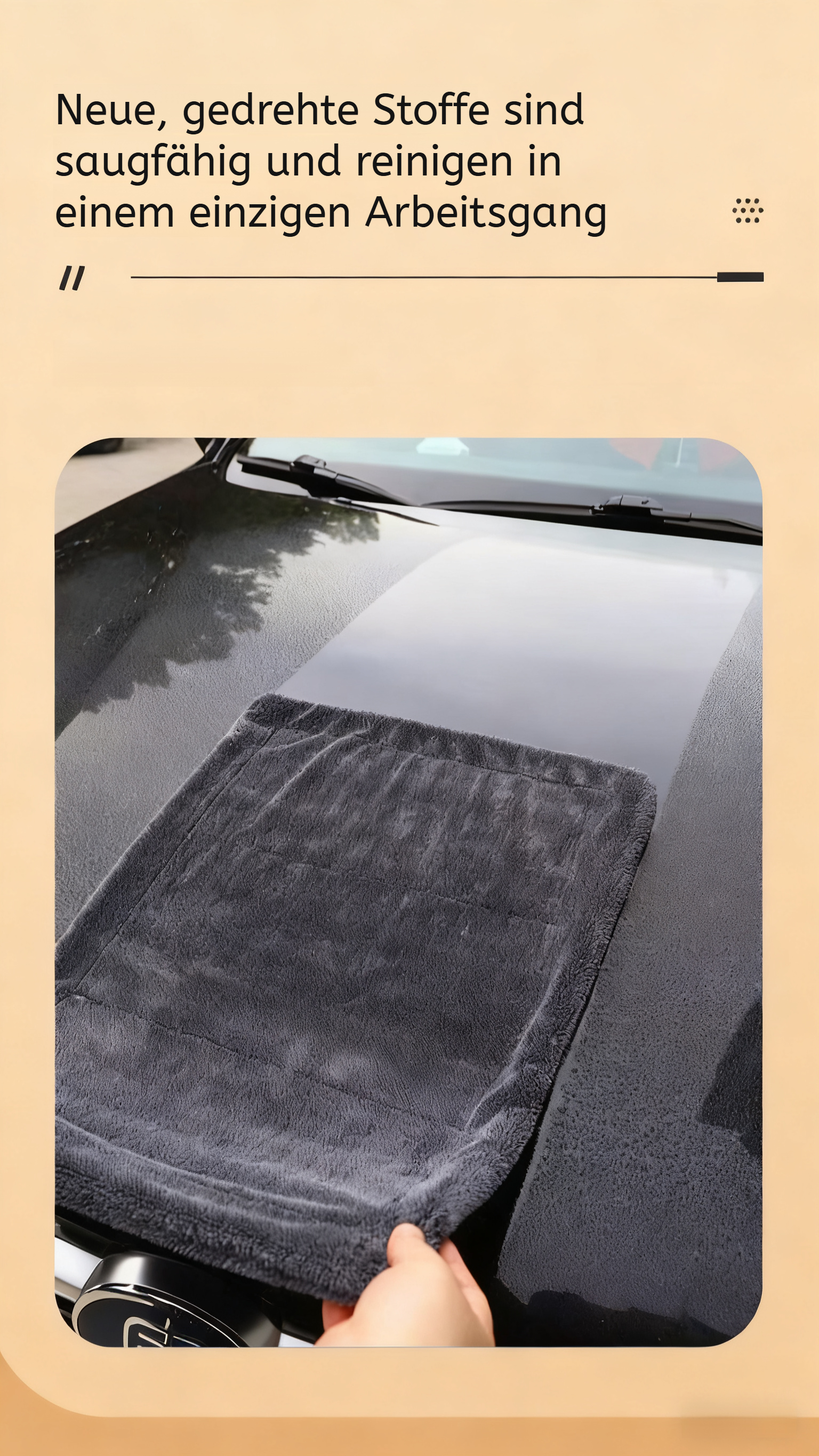 Mikrofaser Autowischtuch für schnelle Trocknung und hohe Saugkraft