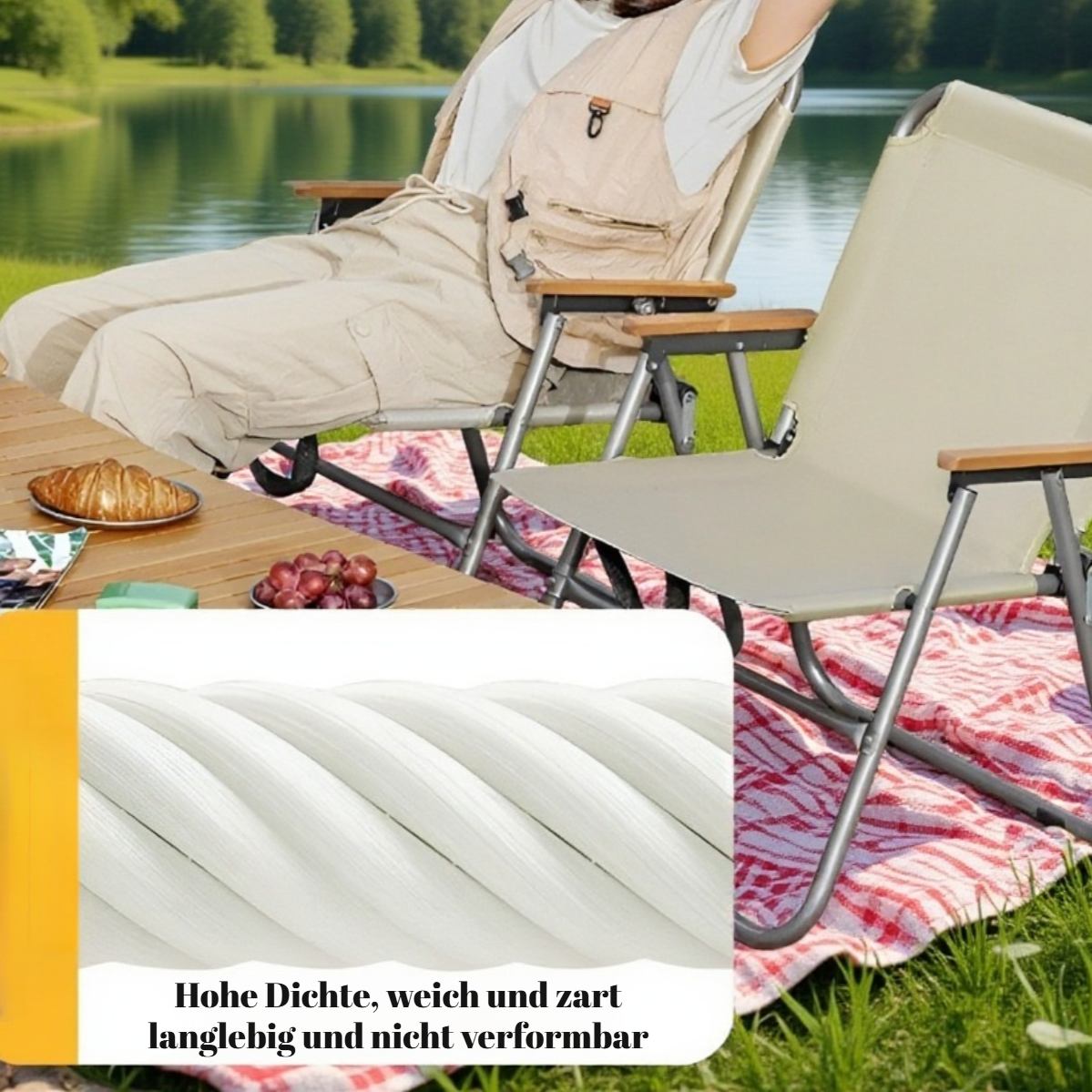 Ultraleichter tragbarer Outdoor-Klappstuhl für Camping