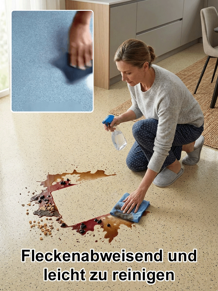 Marmorähnliche selbstverlaufende Bodenbeschichtung.