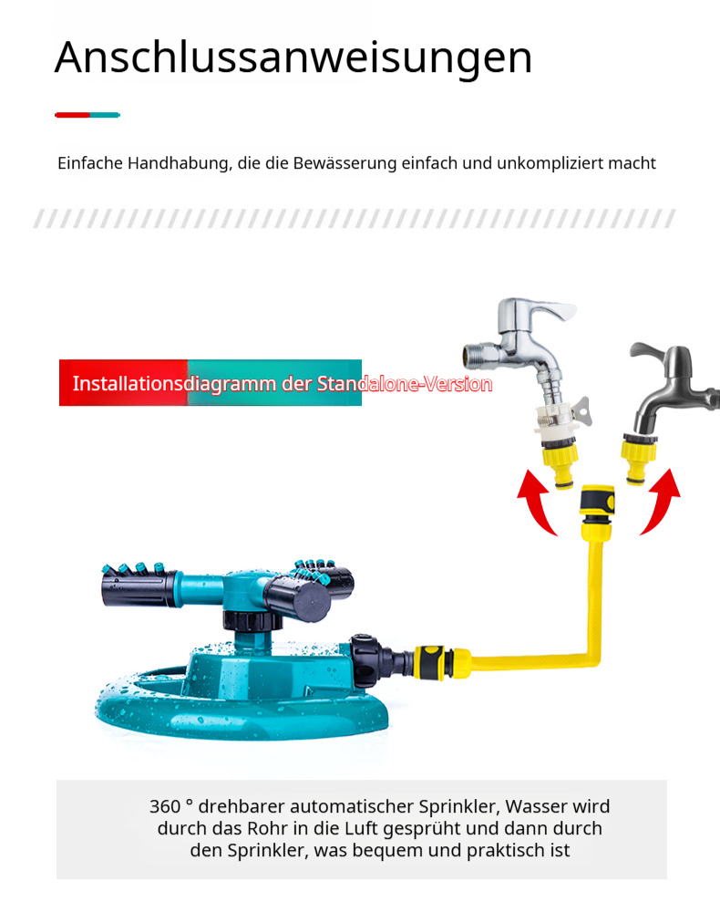 Robustes Design des automatischen Rotationssprinklers