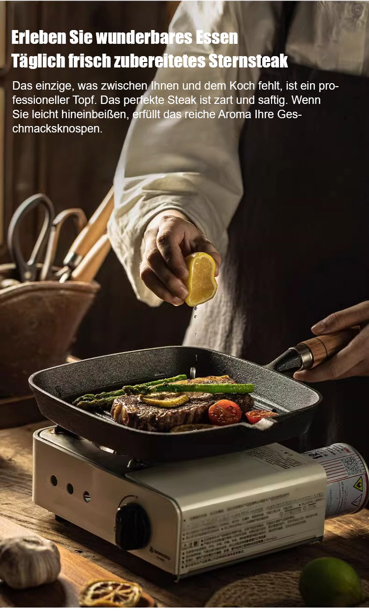 Einfache Reinigung der Meisterklasse-Steakpfanne
