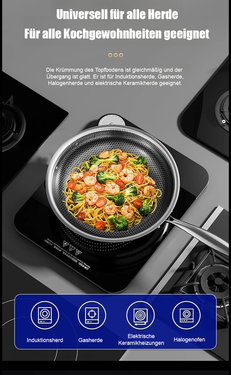 Robuste und langlebige Wabenpfanne aus Edelstahl