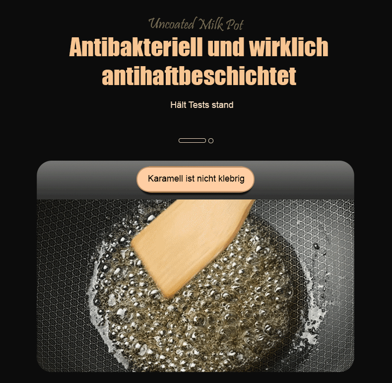 Detailaufnahme der Antihaft-Wabenstruktur der Pfanne