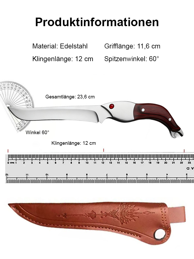 Multifunktionales Campingmesser mit hoher Härte