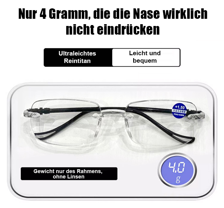 Komfortabler Sitz der Brille für Seniorenohren