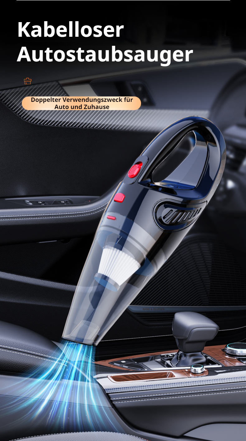 Leistungsstarker Auto-Nass- und Trockensauger im Einsatz