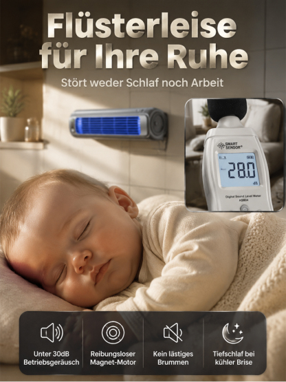 [Nur 1 kWh pro Nacht] Mobile Klimaanlage ohne Außengerät | A+++ Effizienz | Keine Montage
