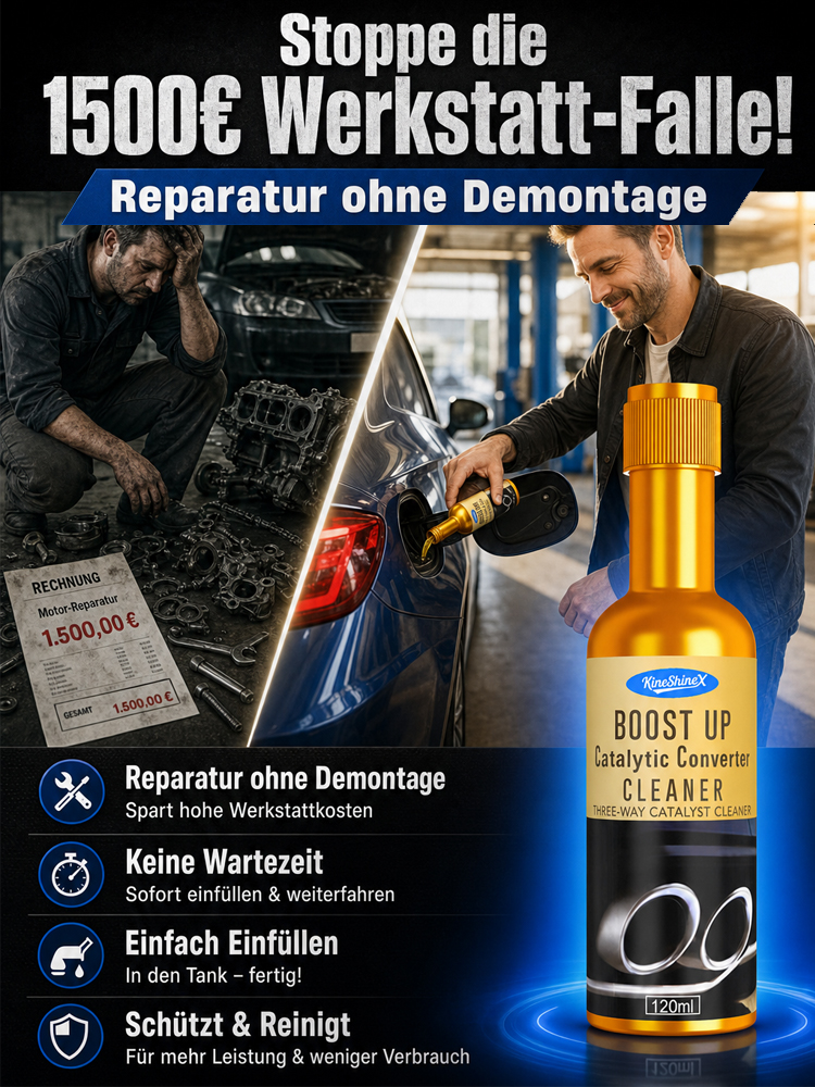 [TÜV-Bereit] Luftfahrt-Qualität Motor-Reiniger & Kraftstoff-Sparer - Spart 1500€ Reparatur