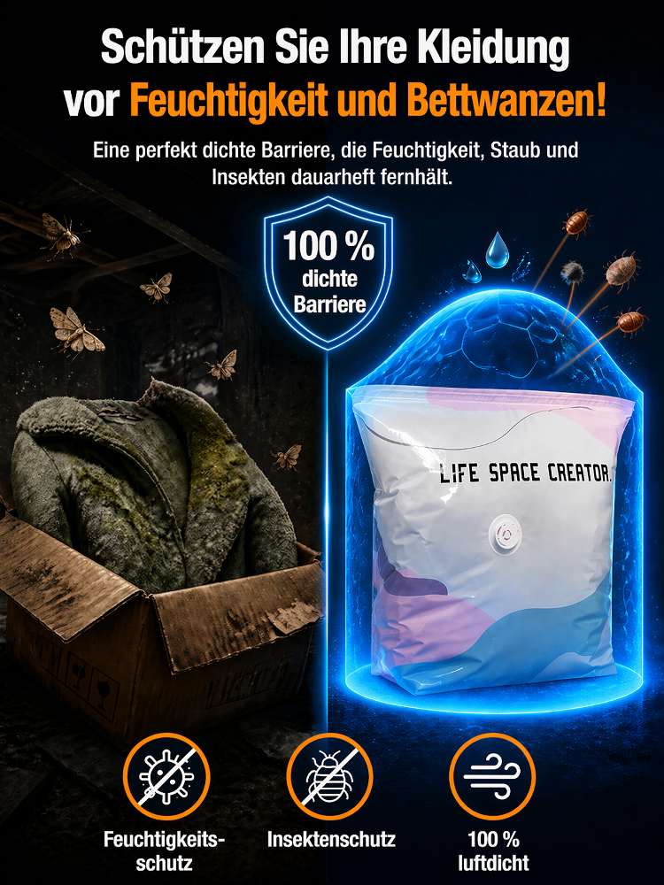 Vacuum Storage Bags – Space-Saving Pump-Free Design