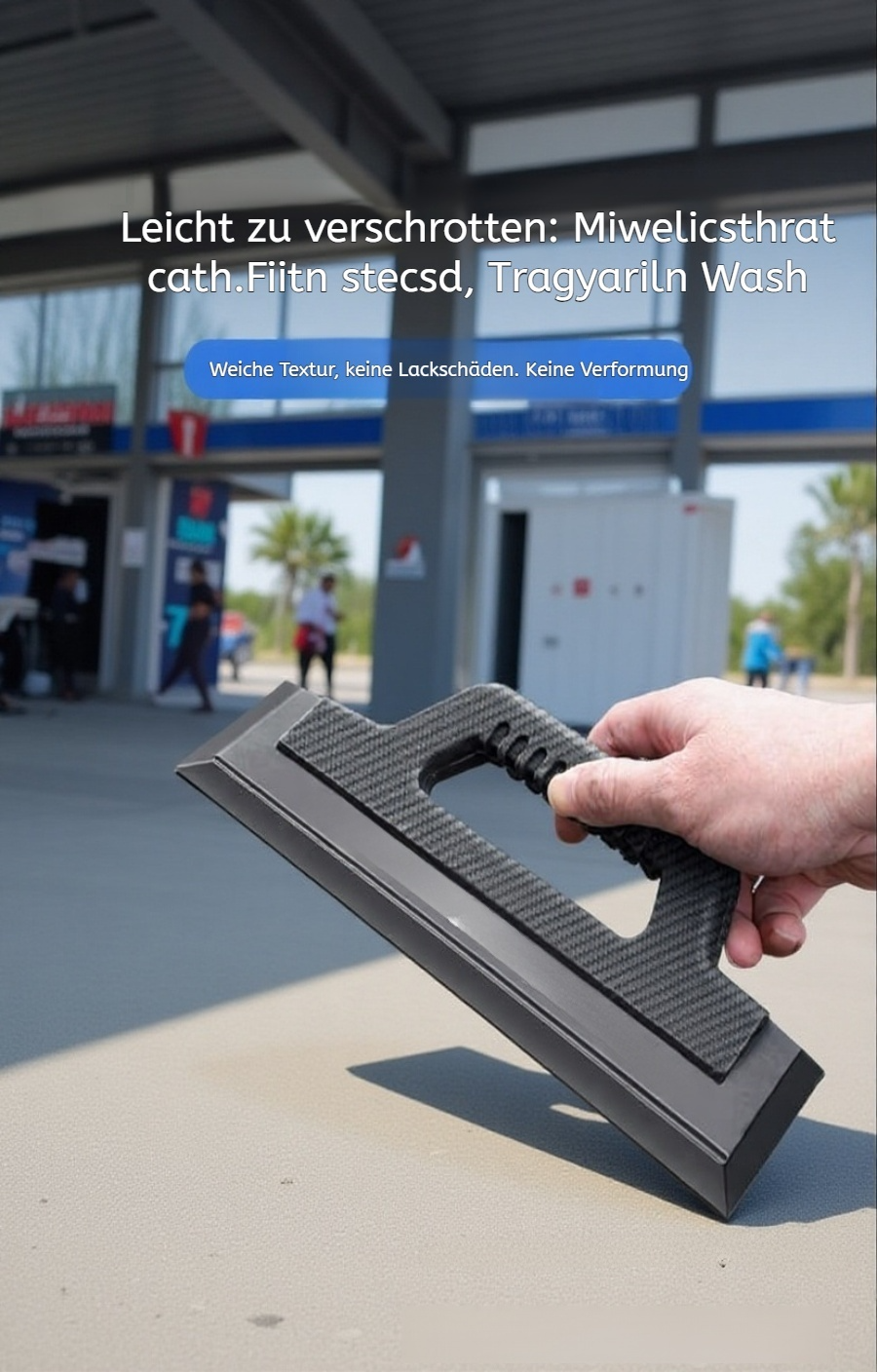 Einfache Montage des einteiligen Silikonwischers am Auto