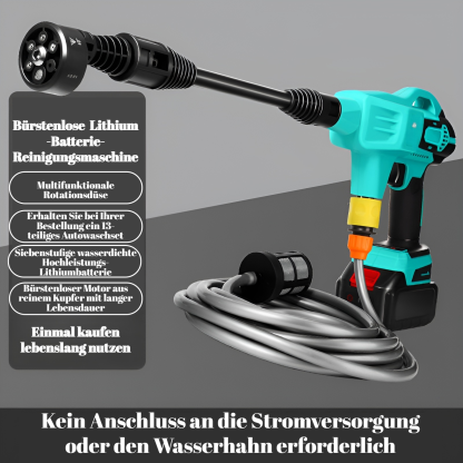 Bürstenloser Hochdruck-Autoreiniger mit Lithiumbatterie, tragbares Aufladen des Haushalts, kabellose