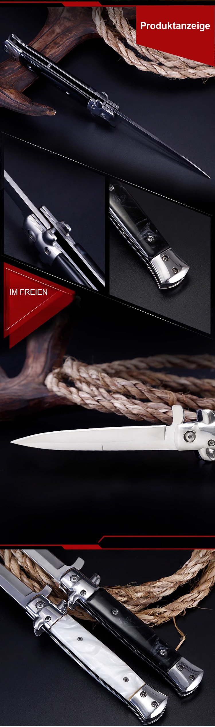 Outdoor Klappmesser mit scharfer Klinge
