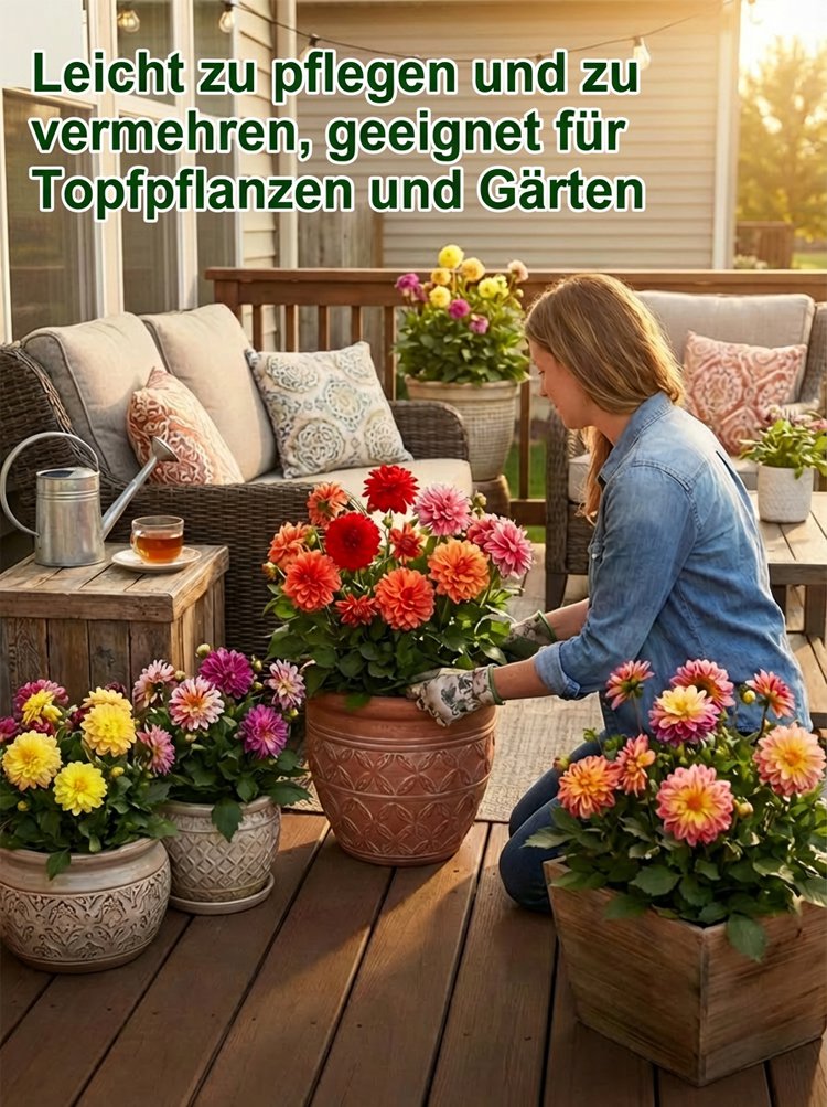 Double Dahlia Tubers - Farm Direct Four-Season Blooming Flower Bulbs