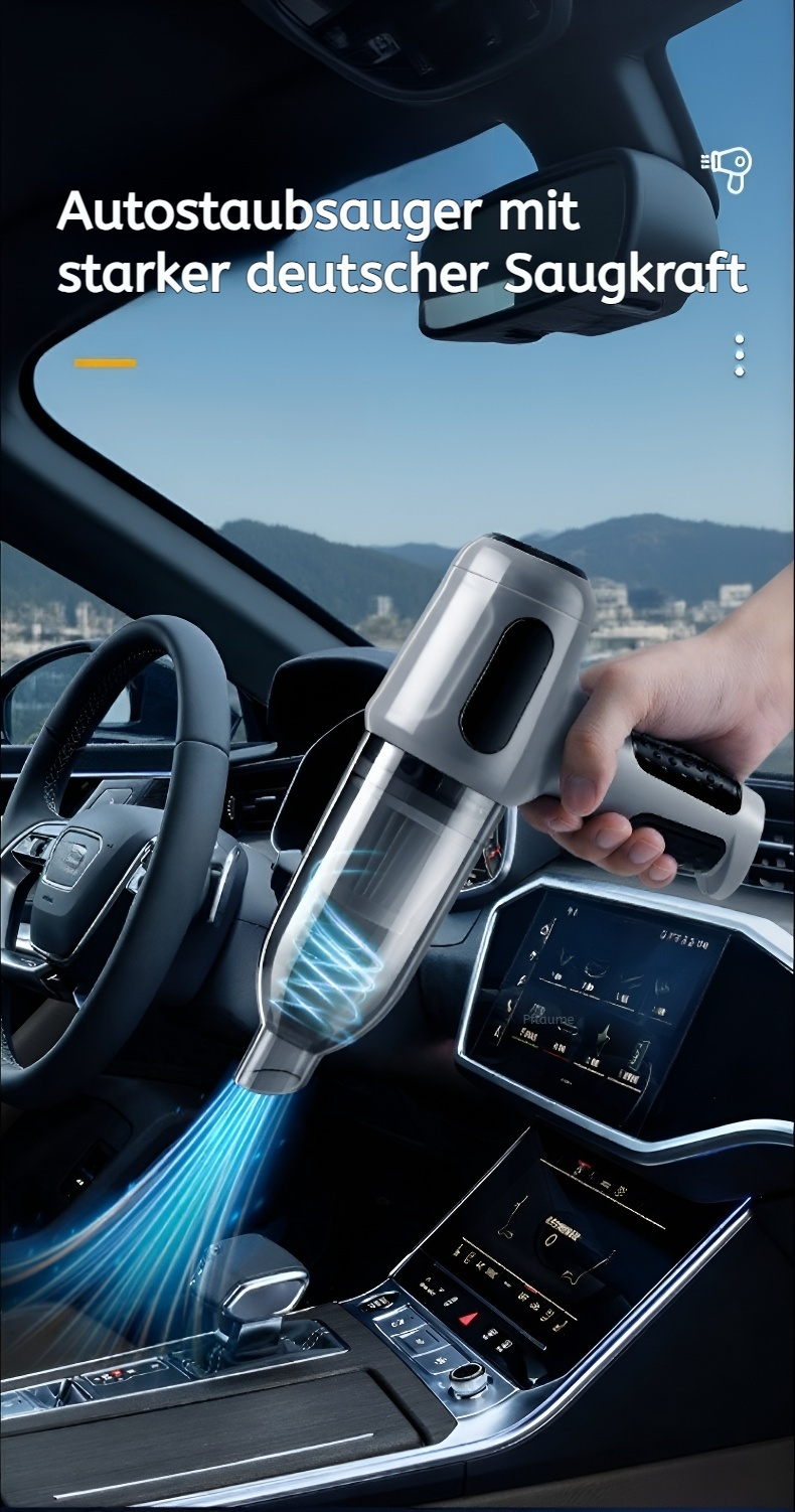 Handstaubsauger kabellos im Einsatz bei der Autoreinigung