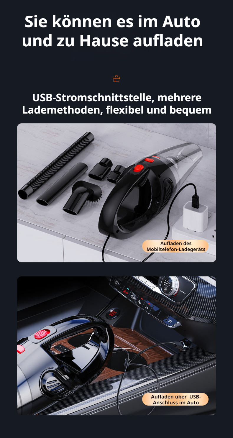 Saugleistung des Auto-Nasssaugers im Detail