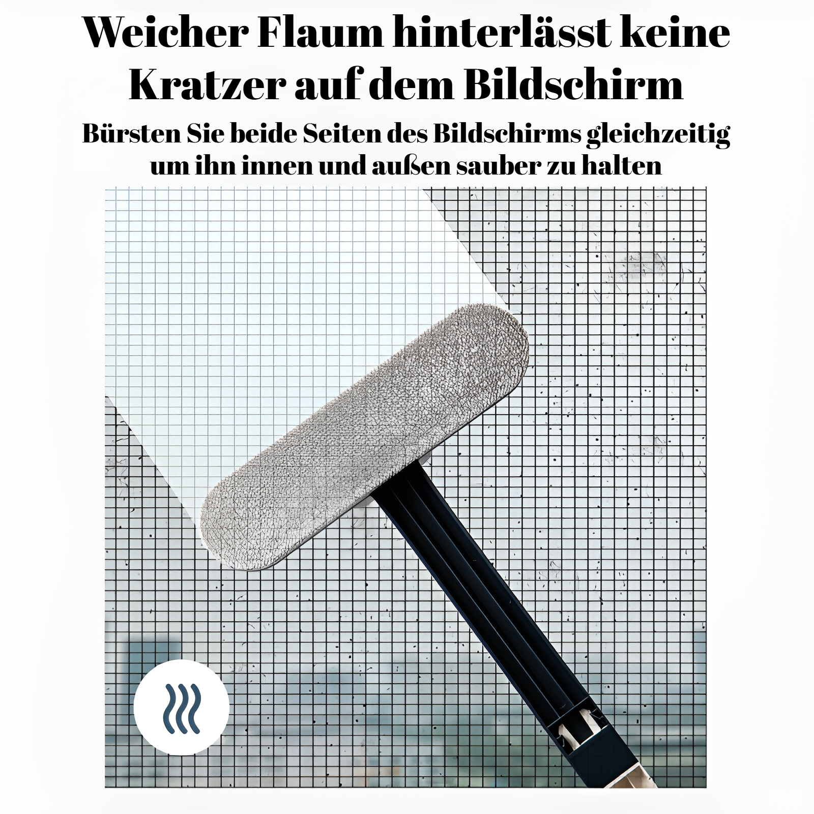 Abnehmbare Flusenbürste zur Polsterpflege