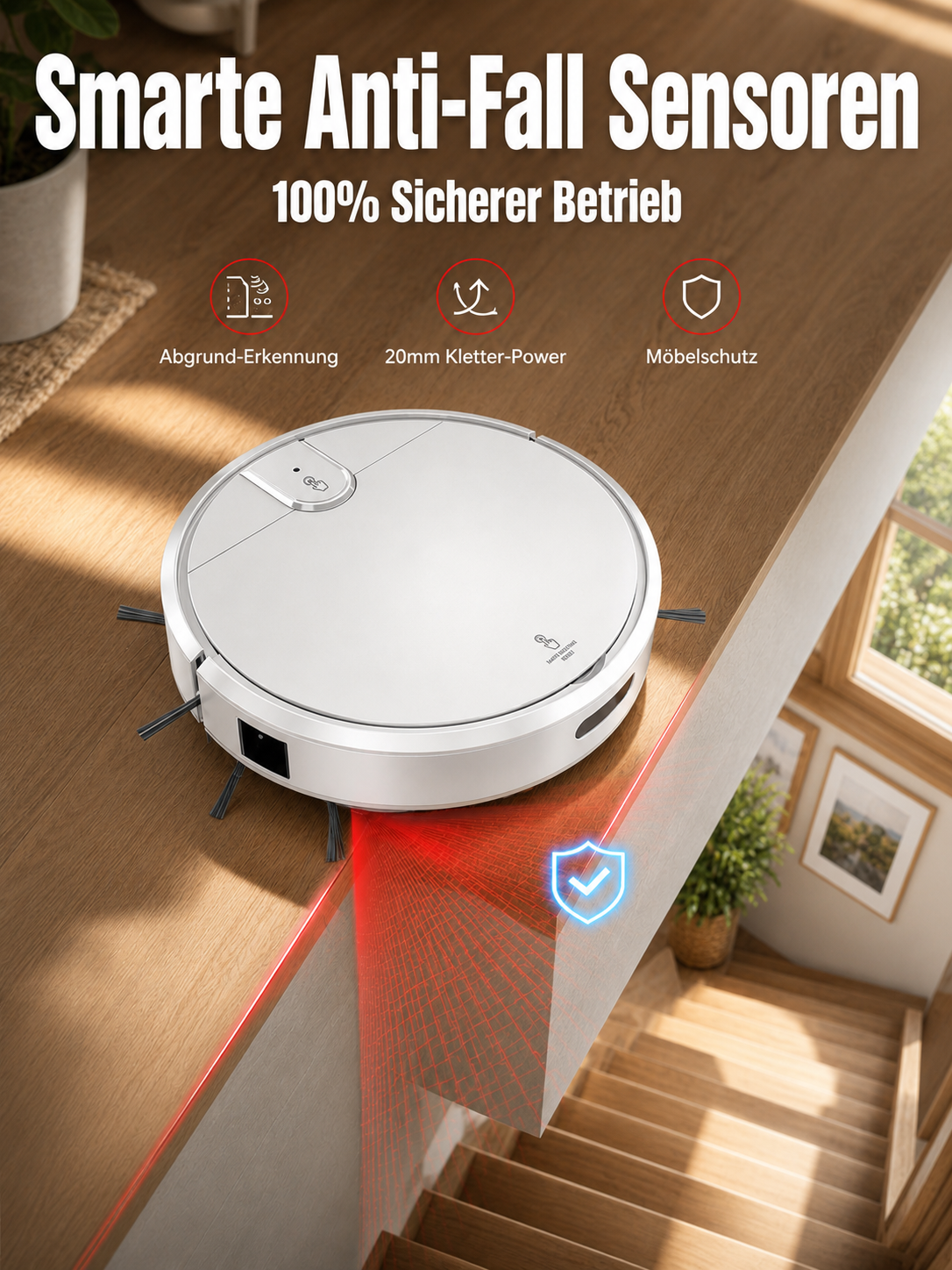 Robot Vacuum Cleaner – Ultra-Flat Auto-Charging Design