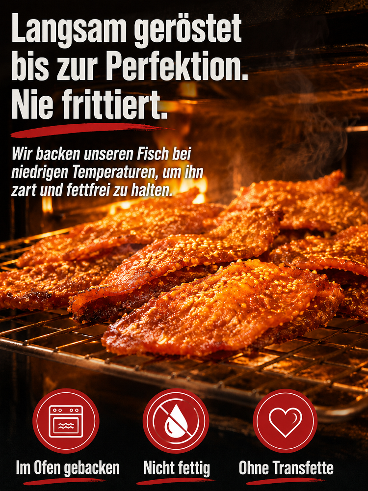 Alaska Sesam-Fischsnack | Süß-Pikant, Low-Fat & Grätenfrei 